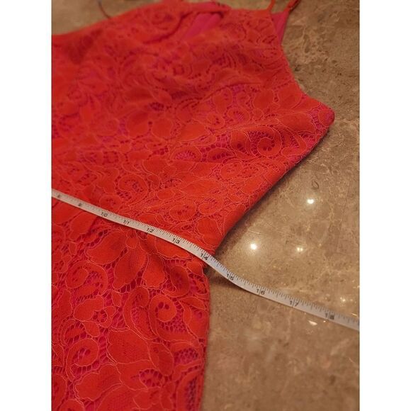 Adelyn Rae renee lace overlay fit and flare dress size xs petite - Picture 13 of 16